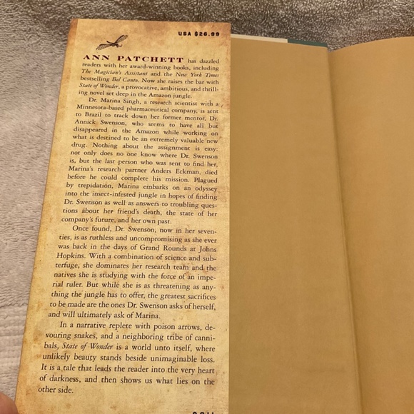 State Of Wonder Hardcover Book By Ann Patchett - Picture 3 of 4